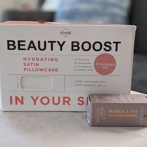 Satin pillowcase and hair serum bundle